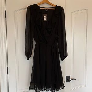Black City Chic Pretty Ruffle Dress